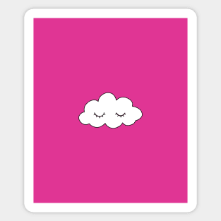 Sleepy cloud in pink Sticker